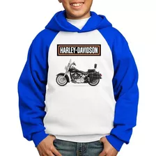 Moletom Infantil Moto Harley Davidson Heritage Classic Black