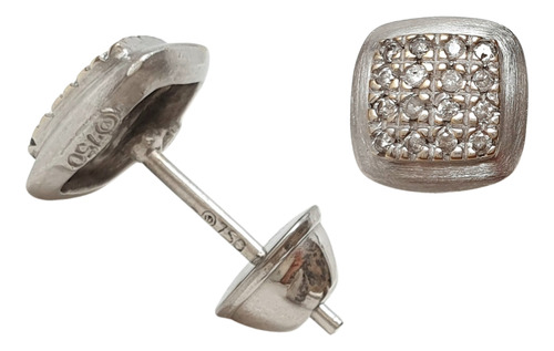 Brinco Vivara Coleção Mellow De Ouro 18k 750 E Diamantes Branco