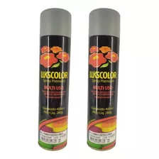 2 Tinta Spray Primer Rápido Cinza Lukscolor Multi Uso 400ml