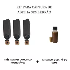 Kit 3 Isca Pet + 60ml De Atrativo De Jataí