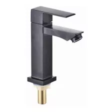 Torneira Banheiro Lavabo Pia Luxo Quadrada ¼ De Volta Casa Acabamento Preto/fosco Cor Preto