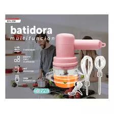 Batidora Multifuncion De Mano Rosa 3 Velocidades Accesorios