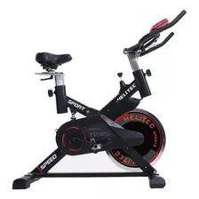 Bicicleta Fija Helitec Indoor Profesional 18kg Para Spinning Color Negro