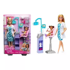 Boneca Barbie Profissões Médica Dentista Loira - Mattel