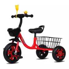 Triciclo De Pedales Para Niños Con Cesta De Almacenamiento