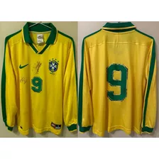 Camisa Seleção Brasileira Nike 1997 #9 Usada Jogo Relíquia