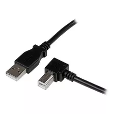 Startech Cable Usb Ab Para Impresora Usb B En Ángulo Derecho Color Negro