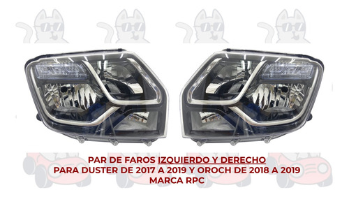 Par Faro Renault Duster 2017-17-2018-18-2019-19 Ore Foto 3