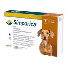 Simparica 20 Mg Caja 3 Tabletas Para Perros De 5-10 Kg 