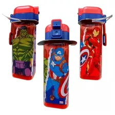 Botella Plástico Cuadrada 550 Ml Avengers Marvel Oficial