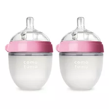 Pack De 2 Mamaderas Comotomo Rosas De 150 Ml 100% Silicona