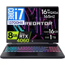 Acer Predator Helios Neo 16 Core I7 13700hx 16gb 1tb Rtx4060