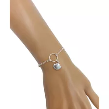 Pulseira Concha Feminina Circulo Geométrico (d2,2) Prata 925