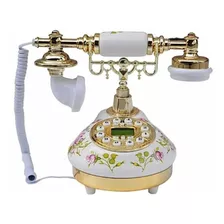 Telefono Diseño Antiguo De Ceramica Clásico Europeo Retro 