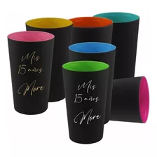 Vasos Borde Negro Matte Personalizados - 100un.