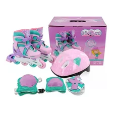 Patins 2 Em 1 Ajustável Com Kit Segurança Unitoys