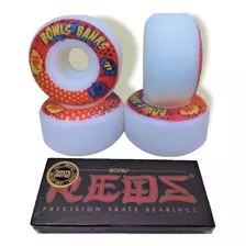 Rodas Moska 58mm Bowl Banks Rock 53d + Rolamento Redbones 