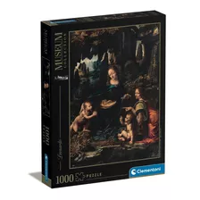 Quebra-cabeça Madonna Das Rochas Leonardo Da Vinci 1000 Pz Clementoni Italia Coleção Do Museu Do Louvre