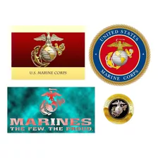 United States Marine Corps Stickers Autoadhesivos Set8