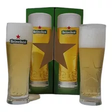 2 Vasos Cerveza Heineken 250 Ml Caja Estuche Regalo Original