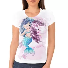 Camiseta Camisa Feminina Sereias Meninas Tema Infantil Hd 1