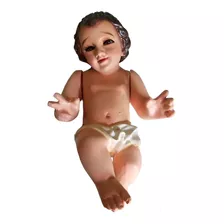 Niño Dios Figura De Resina Con Brazos Movibles 16 Cm