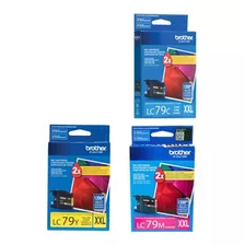 Kit 03 Cartucho Tinta Original Brother Lc-79 Lc-79xxl J6510 