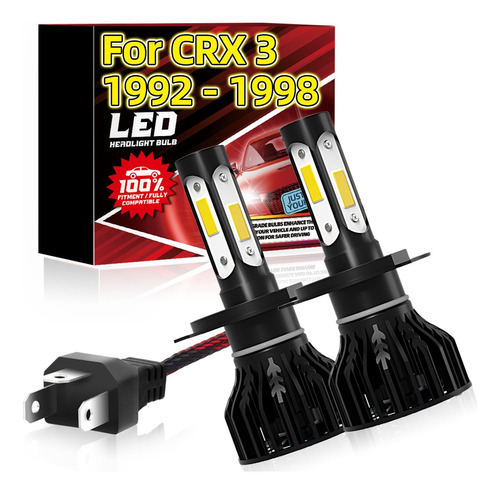 Foto de Faro Led Para Crx 3 1992-1998, 23000 Lm, Bombilla Hi/lo