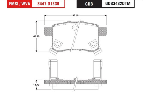 Balatas Trw Acura Tsx 2009-2010 Trasero Foto 2