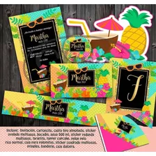 Kit De Fiesta Candy Bar Hawaii Tropical 4 Editable