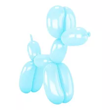 Bexiga Balão Canudo Azul Candy 50 Unidades Tamanho 260