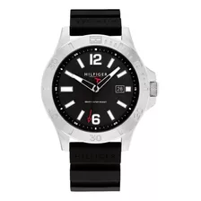 Reloj Hombre Tommy Hilfiger 1710539 Of Local Belgrano Color Del Fondo Negro Color De La Malla Negro Color Del Bisel Plateado