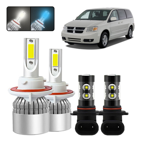 9007 Bombillas Auto Kit Faros Led 28000lm Alto O Bajo Csp Dodge Grand Caravan