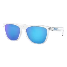 Lente Solar Oakley Frogskins Con Montura Material O Matter Color De La Lente Azul Color Del Armazón Transparente Diseño Espejeada