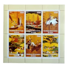 Congo Arte Japonés, Bloque 6 Sellos 2003 Mint L7492