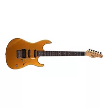 Guitarra Elétrica Tagima Tw Series Tg-510 De Tília Metallic Gold Yellow Com Diapasão De Madeira Técnica