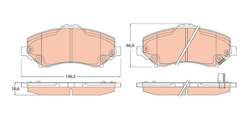 Kit Balatas Delantera Trasera Lc Trw Dodge Journey 2009 Foto 2