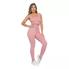 Conjunto Academia Leging 3d Esporte Yoga Treino Suplex Longo