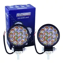 Jgo Faro Redondo 14 Led Bco/ambar Mini