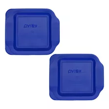 Pyrex 222 Tapas Azules De Repuesto Para Almacenamiento De A.