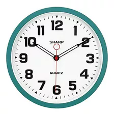 Sharp Reloj De Pared Verde Azulado Mate De 12,3 Pulgadas, Si