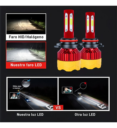 Kit De Faros Led 9005 Hb3+h11 Para Nissan Honda Alta/baja Foto 6