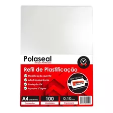 Polaseal Plástico Para Plastificação A4 220x307x0,10mm 100un