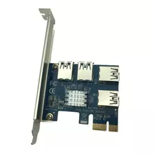 Multiplicador Riser Pcie 1x A 4 Usb 3.0 Adaptador 