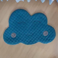 Tapete Para Quarto Bebê Formato Nuvem Azul Claro 