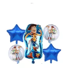 Set Globo Metalizado Woody Toy Story X 5 X Pzas