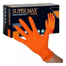 Luva P/ Proteção Química - Supermax - Laranja - Cx /100u