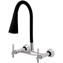 Torneira Misturador Gourmet Flexível Cone Preto Parede