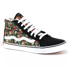 Tênis Mad Rats Hi Top Skull Rose