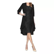 L Vestido Feminino Moda Duas Peças Charmoso Cor Sólida M 169